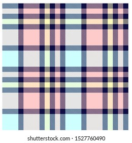 Colourful Classic Modern Plaid Tartan Seamless Print/Pattern in Vector - This is a classic plaid(checkered/tartan) pattern suitable for shirt printing, fabric, textiles, jacquard patterns, backgrounds
