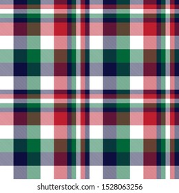 Colourful Classic Modern Plaid Tartan Seamless Print/Pattern in Vector - This is a classic plaid(checkered/tartan) pattern suitable for shirt printing, fabric, textiles, jacquard patterns, backgrounds