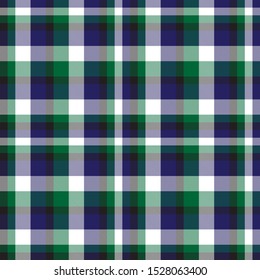 Colourful Classic Modern Plaid Tartan Seamless Print/Pattern in Vector - This is a classic plaid(checkered/tartan) pattern suitable for shirt printing, fabric, textiles, jacquard patterns, backgrounds