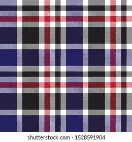 Colourful Classic Modern Plaid Tartan Seamless Print/Pattern in Vector - This is a classic plaid(checkered/tartan) pattern suitable for shirt printing, fabric, textiles, jacquard patterns, backgrounds
