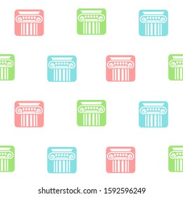The colourful column stand seamless pattern vector.