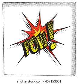 Colourful comic book style explosion vector design