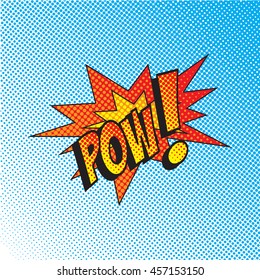 Colourful comic book style explosion vector design