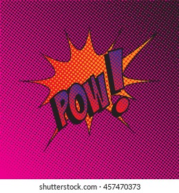 Colourful comic book style explosion vector design