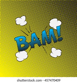 Colourful comic book style explosion vector design