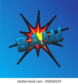 Colourful comic book style explosion vector design