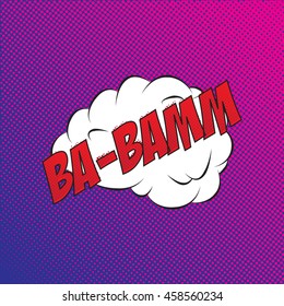 Colourful comic book style explosion vector design