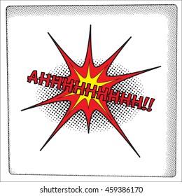 Colourful comic book style explosion vector design