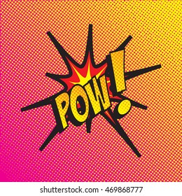 Colourful comic book style explosion vector design