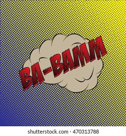 Colourful comic book style explosion vector design