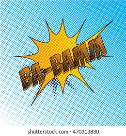Colourful comic book style explosion vector design