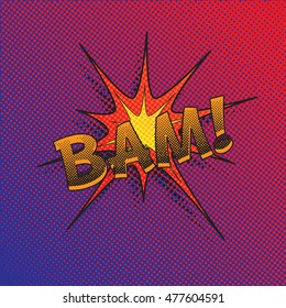 Colourful comic book style explosion vector design