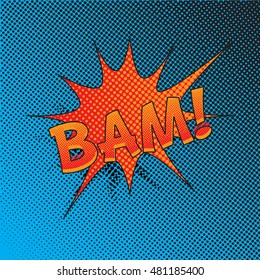 Colourful comic book style explosion vector design