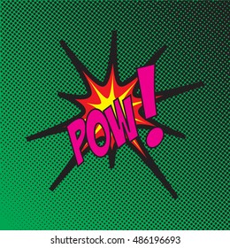 Colourful comic book style explosion vector design