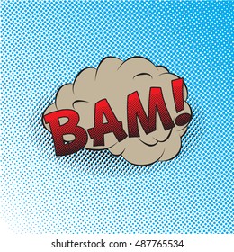 Colourful comic book style explosion vector design