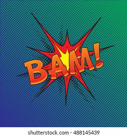 Colourful comic book style explosion vector design