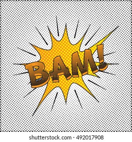 Colourful comic book style explosion vector design