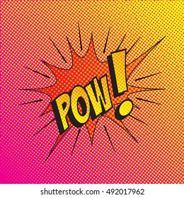 Colourful comic book style explosion vector design