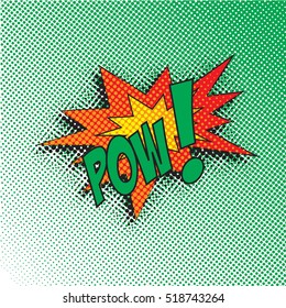 Colourful comic book style explosion vector design