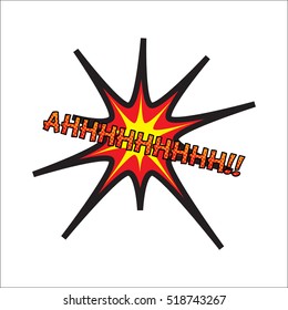 Colourful comic book style explosion vector design