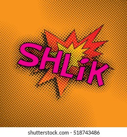 Colourful comic book style explosion vector design