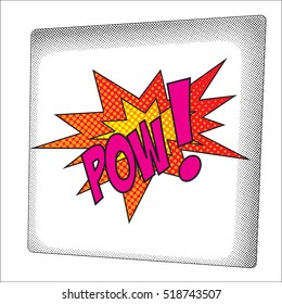 Colourful comic book style explosion vector design