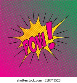 Colourful comic book style explosion vector design