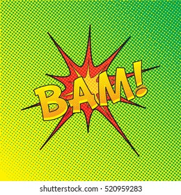 Colourful comic book style explosion vector design