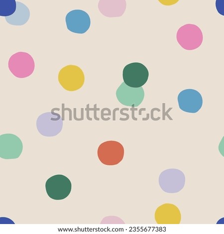 Colourful confetti geometrical vector seamless pattern. Happy Birthday party background. Abstract backdrop, wrapping paper textile design