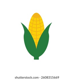 Colourful corn vector icon on white background