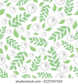 Flor colorida y creativa y patrón de perlas sin fisuras, diseño clásico, diseño atractivo de envoltura de regalo, elementos vectoriales