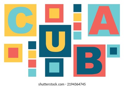 Colourful CUBA vector isometric illustration.