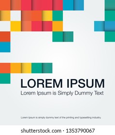 Colourful cubes abstract white background. - Illustration