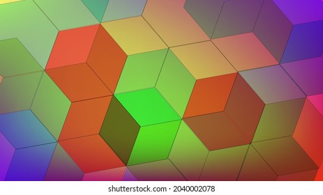 colourful cubes background nicefor wallpaper or card