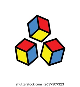 Colourful Cubes vector art design