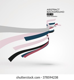 Colourful curve composition have a sense of perspective graphic.