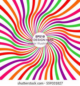 Colourful curve composition have a sense of perspective background
