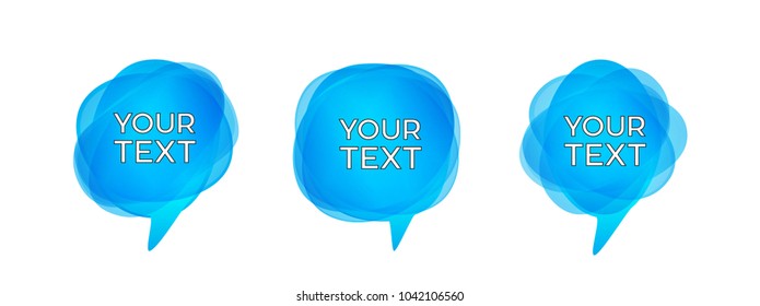 Colourful cyan speech bubbles in vector graphics