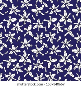 Colourful Decorative Botanical Floral Print in Vector- For prints, patterns, backgrounds, websites, wallpaper, crafts
