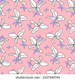 Colourful Decorative Botanical Floral Print in Vector- For prints, patterns, backgrounds, websites, wallpaper, crafts
