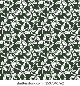 Colourful Decorative Botanical Floral Print in Vector- For prints, patterns, backgrounds, websites, wallpaper, crafts
