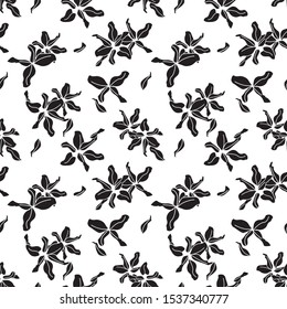 Colourful Decorative Botanical Floral Print in Vector- For prints, patterns, backgrounds, websites, wallpaper, crafts
