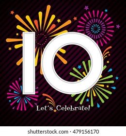 A Colourful Design For A 10 Year Celebration