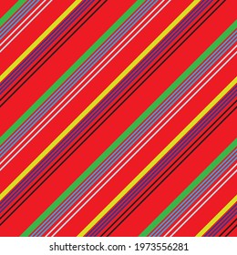 Colourful diagonal striped seamless pattern background suitable for fashion textiles, graphics