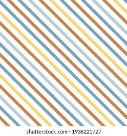 Colourful diagonal stripes vector seamless pattern. Abstract geometric stripy background. Linear simple backdrop.