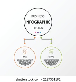 Colourful diagram with icons. Business infographic. Vector