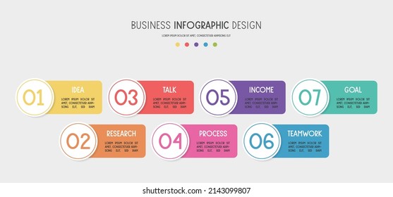 Colourful diagram with icons. Business infographic. Vector
