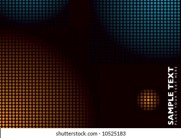 bunte Disco-inspirierter Hintergrund auf orangefarbenem und blauem Hintergrund