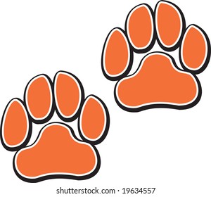 A Colourful Dog Paw Illustration