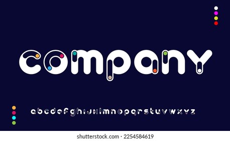 colourful dot calligraphy small alphabet letter logo design